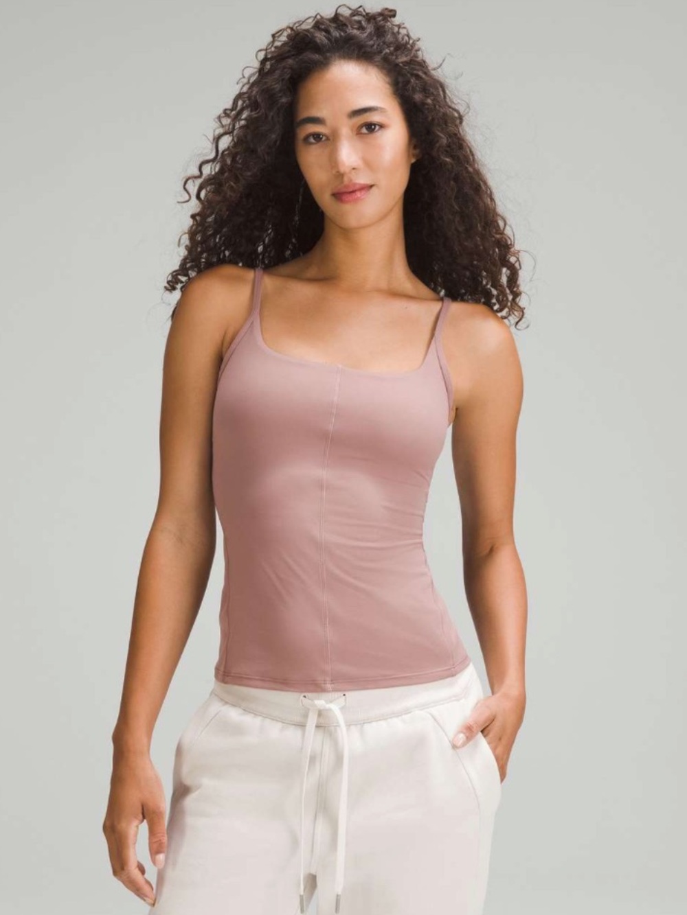 Lululemon straight strap close-to-body shelf tank top